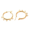 Brass Hoop Earring Findings with Latch Back Closure KK-F824-008G-3