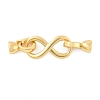 Brass Fold Over Clasps KK-U056-06G-1