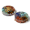 Flat Round Epoxy Resin Pendants G-R478-22B-2