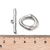 Non-Tarnish 304 Stainless Steel Toggle Clasps X-STAS-A092-04A-P-3