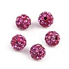 Polymer Clay Rhinestone Beads RB-H284-6MM-Half-502-4