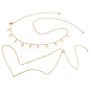 1Pc Alloy Double Layer Cross Charm Waist Chains AJEW-TA0002-20-2