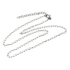 2MM Women's 304 Stainless Steel Twisted Chain Necklaces NJEW-A067-02P-4
