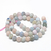 Natural Morganite Beads Strands G-R446-6mm-35-2