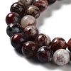 Natural Mexican Red Laguna Lace Agate Round Beads Strands G-NH0005-A31-03-4