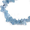 Unisex Chip Natural Aquamarine Beaded Stretch Bracelets BJEW-S143-55-3