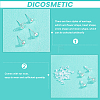 DICOSMETIC 40Pcs 4 Style 304 Stainless Steel Stud Earring Settings STAS-DC0007-37-4