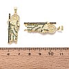 Religion Brass Micro Pave Clear Cubic Zirconia Pendants KK-N287-46H-G-3