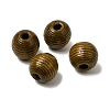 Natural Wood European Beads WOOD-A026-06-1