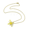 Glass Seed Beads Beaded Star Pendant Necklaces NJEW-MZ00088-6