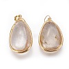 Natural Rutilated Quartz Pendants KK-F802-17-2