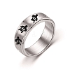 Rotating Titanium Steel Anxiety Relief Rings for Women Men PW-WG4928D-10-1