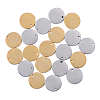 20Pcs 2 Colors 304 Stainless Steel Stamping Blank Tag Charms STAS-CJ0001-155-3