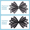 4Pcs 2 Colors Bowknot Polyester Rhinestone Shoe Decorations FIND-GO0002-32-3