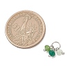 5Pcs 5 Styles Dyed Natural Malaysia Jade Faceted Rondelle Bead Charms PALLOY-JF04898-02-2
