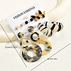 6 Pairs Vintage Acrylic Striped Earring Sets ER7111-6