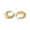 Crescent Moon with Star 201 Stainless Steel Half Hoop Earrings for Women EJEW-G385-25G-2