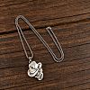 Halloween Zinc Alloy Cowbody Skull Pendant Necklaces for Unisex WGCDD93-01-3