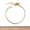 304 Stainless Steel Arm Cuff Bangles for Women BJEW-B152-01G-A-6
