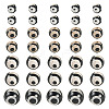 36Pcs 4 Styles Tibetan Style dZi 3-Eye Beads G-TA0002-68-1