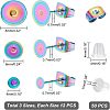 36Pcs 3 Size 304 Stainless Steel Stud Earring Findings DIY-DC0001-55-2