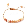 Round Natural White Jade Braided Bead Bracelet BJEW-JB07969-4