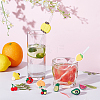 Olycraft 50Pcs 10 Style Fruit Theme PVC Straw Toppers FIND-OC0003-01-5