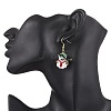 304 Stainless Steel Glass Christmas Theme Dangle Earrings EJEW-MZ00527-03-2