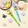 12Pcs 12 Styles Silicone Beads SIL-FS0001-34B-5