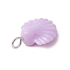 Shell Shape Plastic Pendants PALLOY-JF03734-5