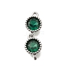 Brass Pave Cubic Zirconia Connector Charms KK-N289-26-2