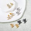 1 Pair Starfish Brass Micro Pave Clear Cubic Zirconia Studs Earrings EJEW-SZ0002-08G-6