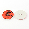 Two Hole Printed Wooden Buttons BUTT-R038-19-2