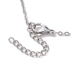 Crystal Stone Cage Pendant Necklaces NJEW-JN04755-01-4