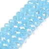 Electroplate Glass Beads Strands EGLA-A044-J8mm-B04-1