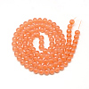 Baking Painted Glass Beads Strands DGLA-Q023-8mm-DB28-2