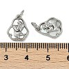 Brass Pave Natural Shell Mermaid Charms with Jump Rings KK-P283-10P-3