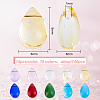 GOMAKERER 140Pcs 10 Styles Imitation Jade & Transparent Glass Pendants GLAA-GO0001-04-2