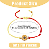 FIBLOOM 10Pcs 5 Colors Alloy Sunflower Link Bracelets Set BJEW-FI0001-62-2