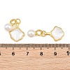 Brass & Natural White Shell Pendants KK-CBA6A75-46G-3