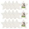 15Pcs Unfinished Wood Pendant Decorations WOOD-DC0001-25A-1