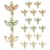 15Pcs 3 Colors Alloy Enamel Pendants ENAM-YW0004-78A-2