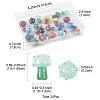 24Pcs 10 Colors Handmade Lampwork Beads Strands LAMP-FS0001-71-4