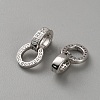 925 Sterling Silver Pave Cubic Zirconia Twister Clasps STER-WH0027-07A-P-2