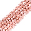 Anti-Tarnish Dyed Rondelle Glass Beads Strands EGLA-T021-3mm-17-15-1