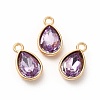 Faceted Glass Rhinestone Pendants GLAA-I051-A07-2