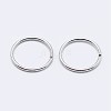 Rhodium Plated 925 Sterling Silver Open Jump Rings STER-F036-02P-0.9x5mm-2