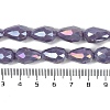 Opaque Solid Color Electroplate Glass Beads Strands EGLA-N013-P6mm-B09-4