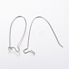 Tarnish Resistant 304 Stainless Steel Hoop Earrings Findings Kidney Ear Wires STAS-H434-46P-2