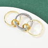 Brass Micro Pave Cubic Zirconia Finger Rings RJEW-D325-01PG-05-3